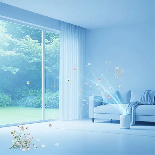 Fresh And Clean Indoor Air Showing Air Purification and Odour Control